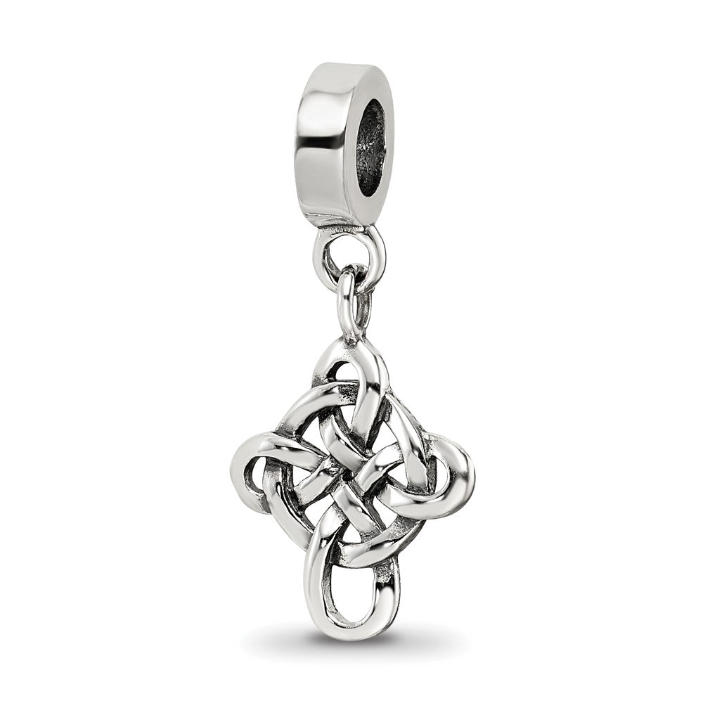 Sterlingsilber Reflections Keltisch Weave Kreuz Hängend Perle