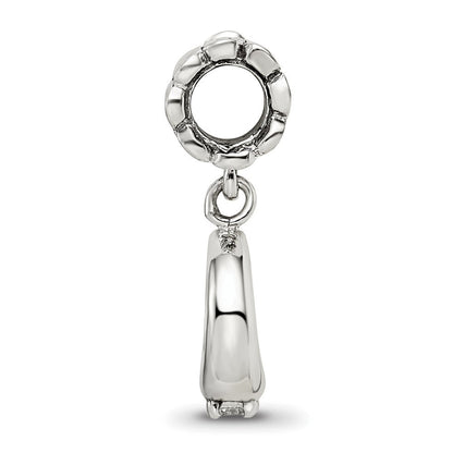Sterlingsilber Reflections Zirkonia Verlobungsring Hängend Perle