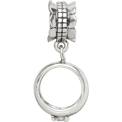 Sterlingsilber Reflections Zirkonia Verlobungsring Hängend Perle