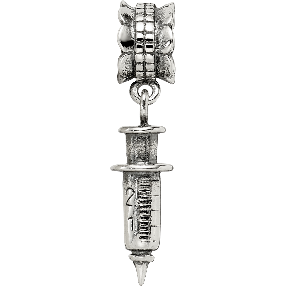 Sterlingsilber Reflections Syringe Hängend Perle