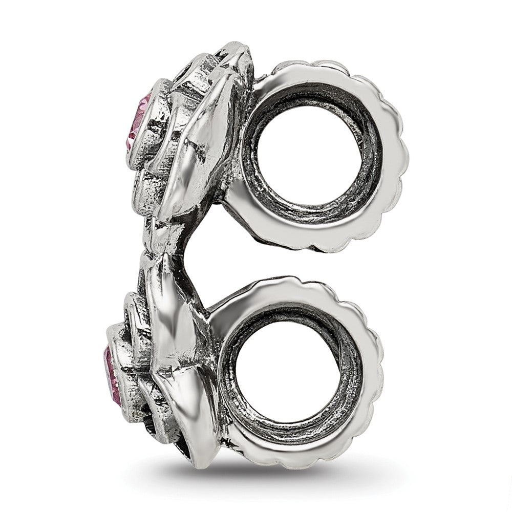 Sterlingsilber Reflections Rosa Zirkonia Connector Perle