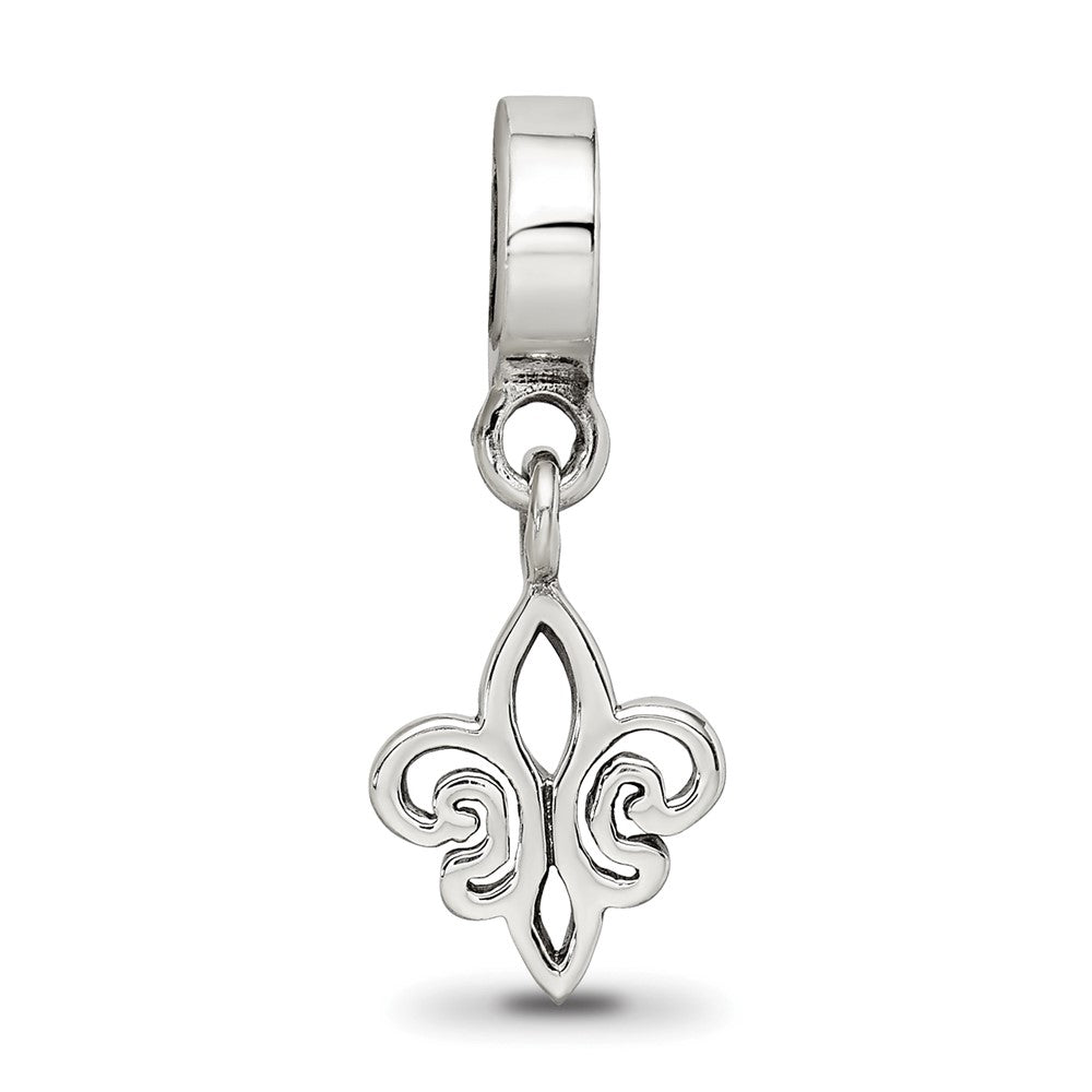 Sterlingsilber Reflections Fleur De Lis Hängend Perle