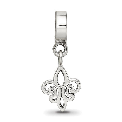 Sterlingsilber Reflections Fleur De Lis Hängend Perle