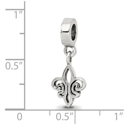 Sterlingsilber Reflections Fleur De Lis Hängend Perle