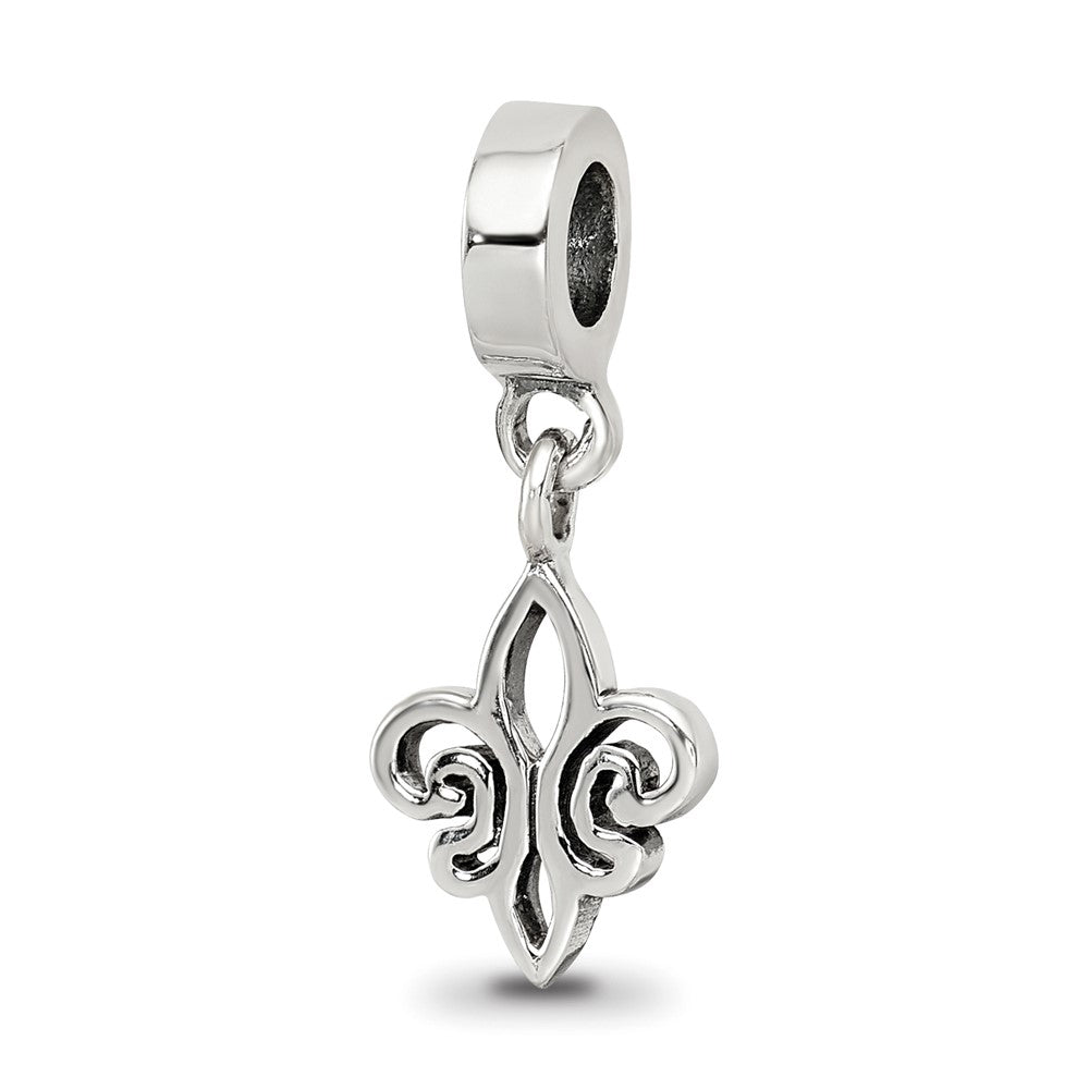 Sterlingsilber Reflections Fleur De Lis Hängend Perle
