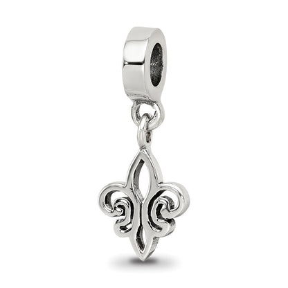 Sterlingsilber Reflections Fleur De Lis Hängend Perle