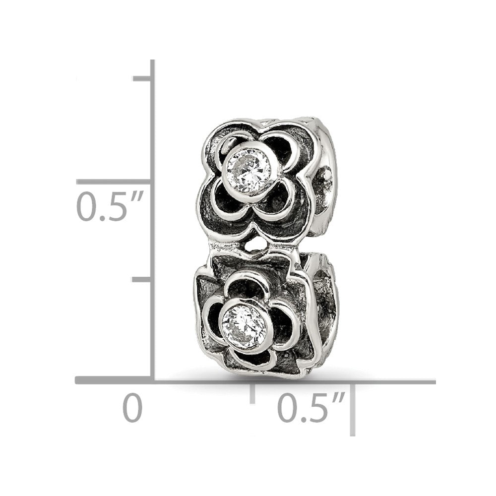 Sterlingsilber Reflections Zirkonia Connector Perle