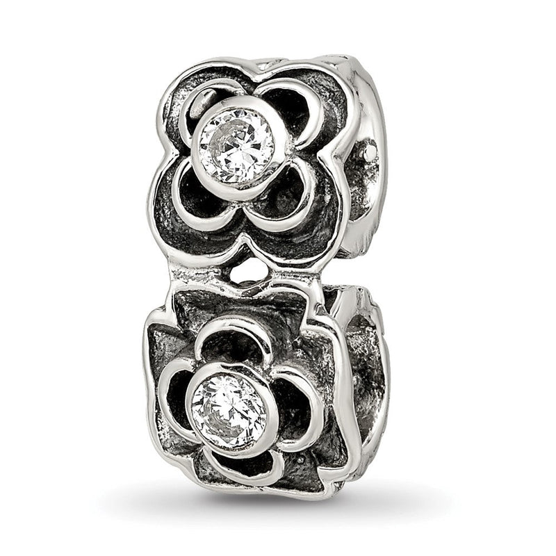 Sterlingsilber Reflections Zirkonia Connector Perle