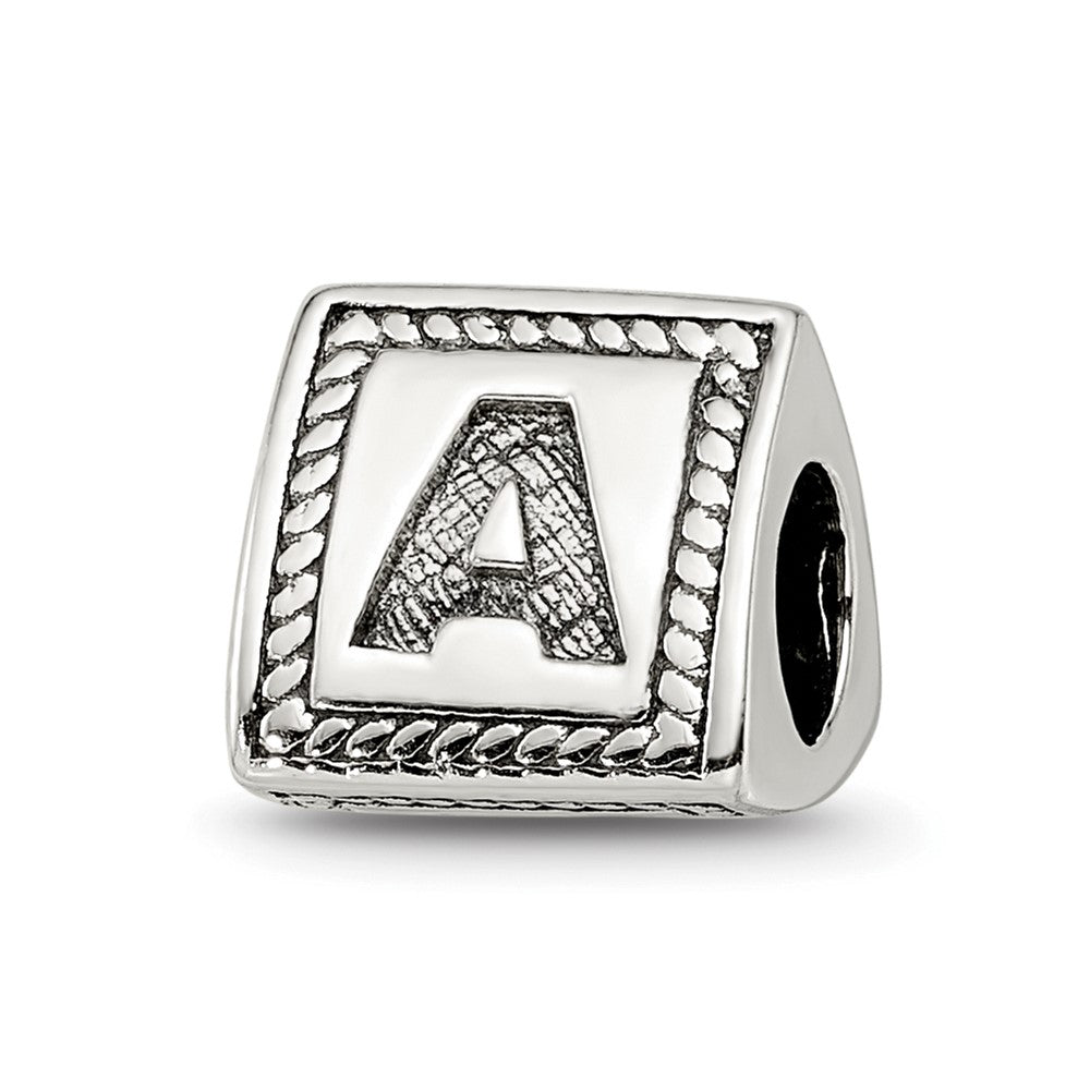 Sterlingsilber Reflections Buchstabe A Dreieck Block Perle