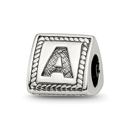 Sterlingsilber Reflections Buchstabe A Dreieck Block Perle