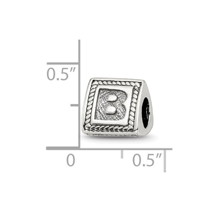 Sterlingsilber Reflections Buchstabe B Dreieck Block Perle