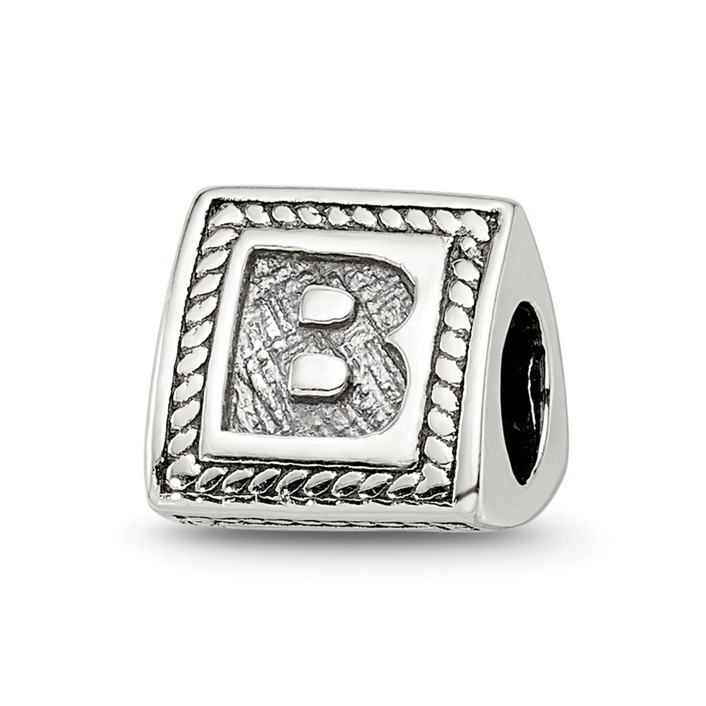 Sterlingsilber Reflections Buchstabe B Dreieck Block Perle