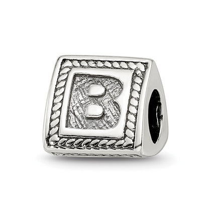 Sterlingsilber Reflections Buchstabe B Dreieck Block Perle