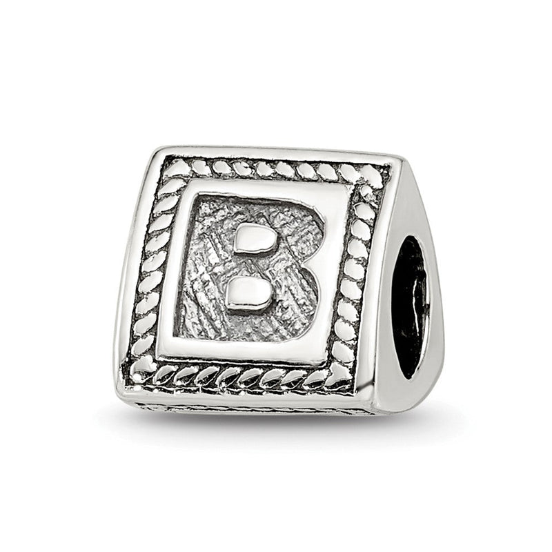 Sterlingsilber Reflections Buchstabe B Dreieck Block Perle
