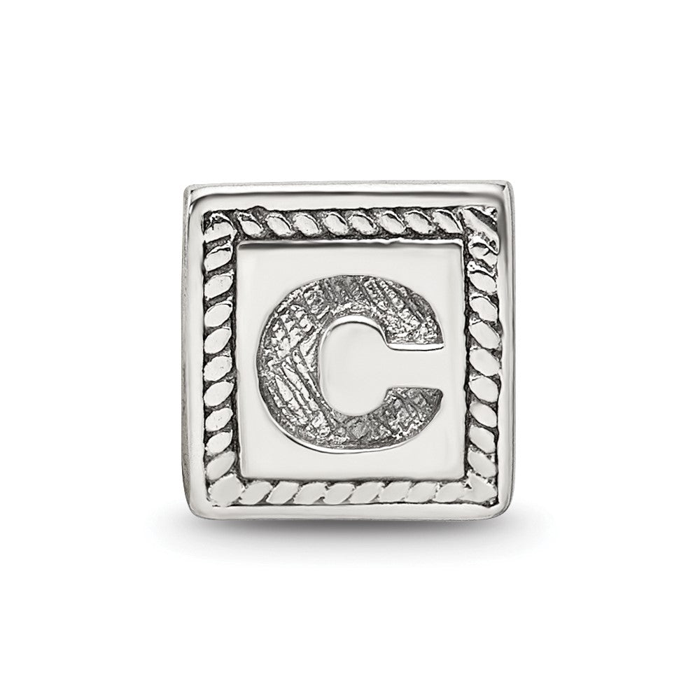 Sterlingsilber Reflections Buchstabe C Dreieck Block Perle