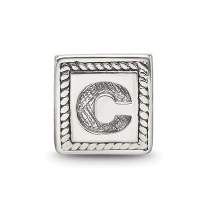 Sterlingsilber Reflections Buchstabe C Dreieck Block Perle