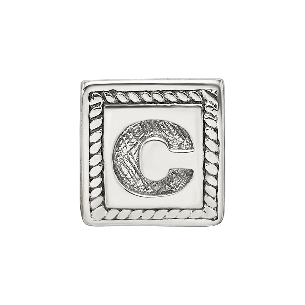Sterlingsilber Reflections Buchstabe C Dreieck Block Perle