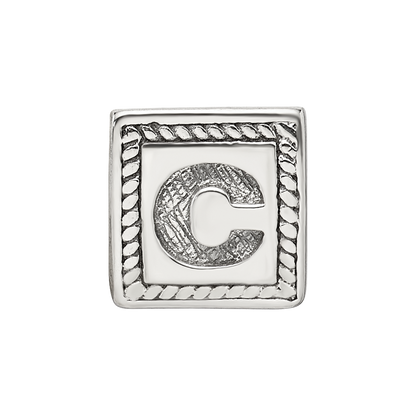 Sterlingsilber Reflections Buchstabe C Dreieck Block Perle