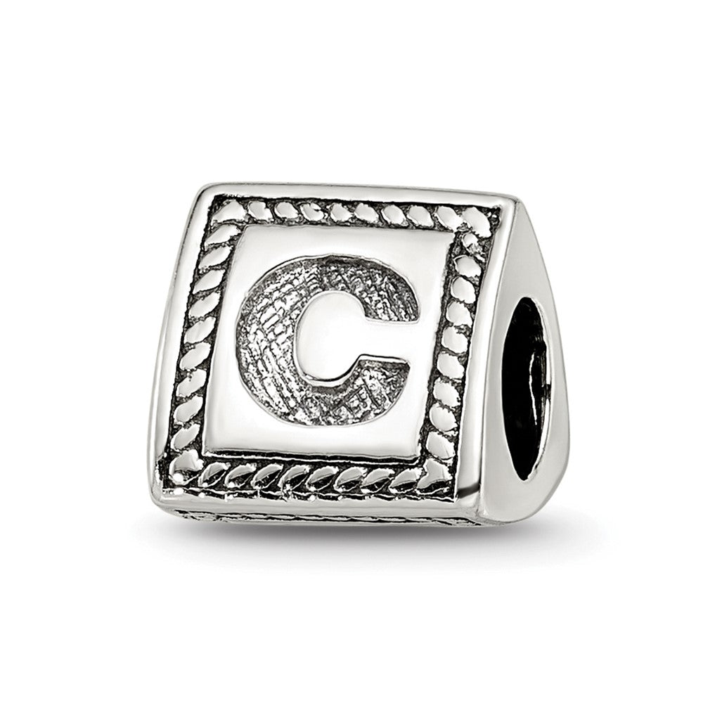 Sterlingsilber Reflections Buchstabe C Dreieck Block Perle