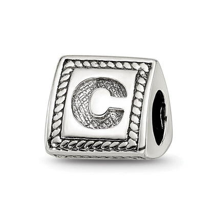 Sterlingsilber Reflections Buchstabe C Dreieck Block Perle