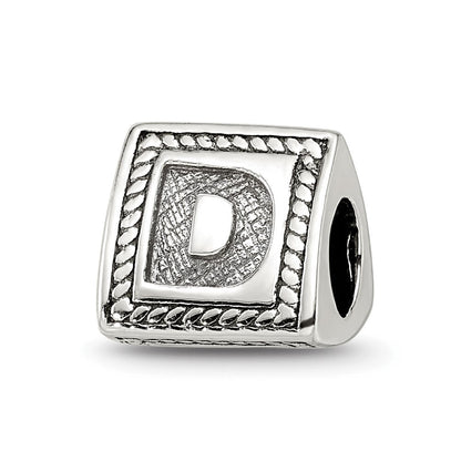 Sterlingsilber Reflections Buchstabe D Dreieck Block Perle