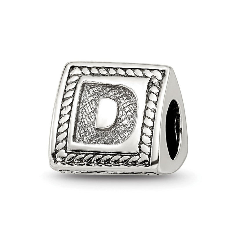 Sterlingsilber Reflections Buchstabe D Dreieck Block Perle