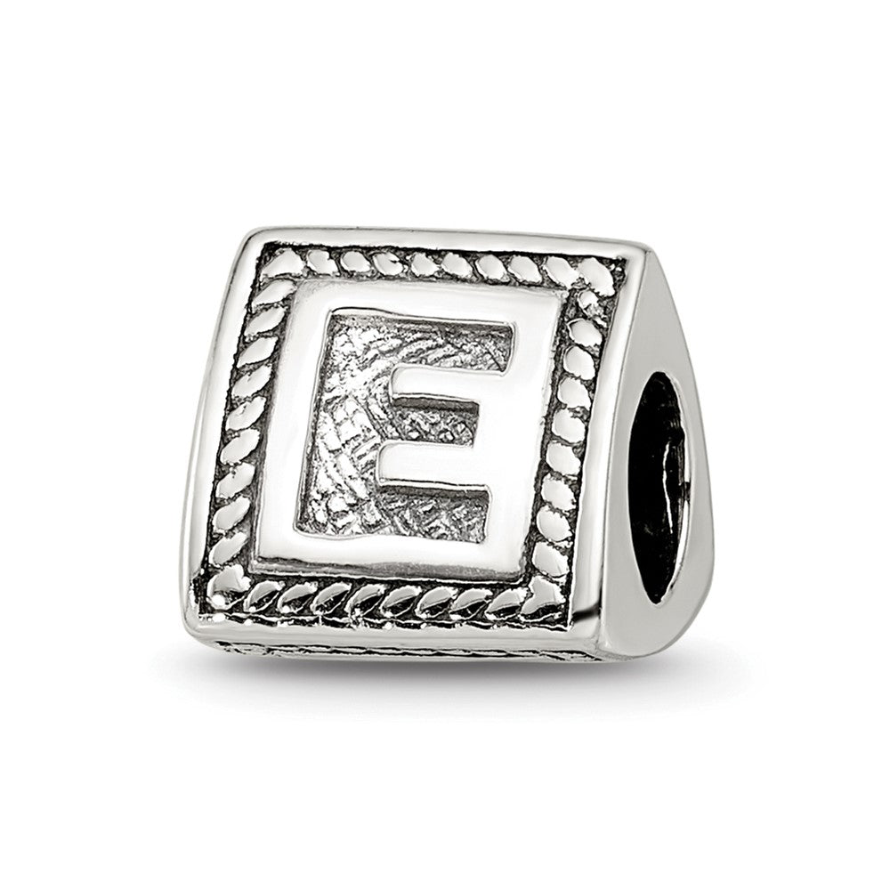 Sterlingsilber Reflections Buchstabe E Dreieck Block Perle