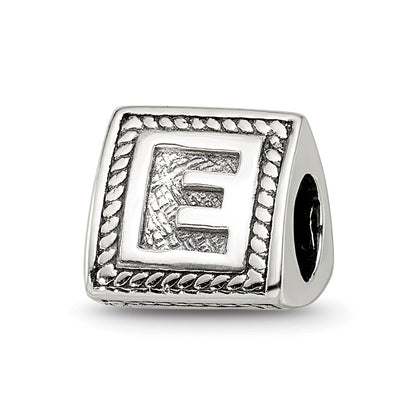 Sterlingsilber Reflections Buchstabe E Dreieck Block Perle