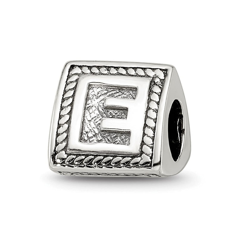 Sterlingsilber Reflections Buchstabe E Dreieck Block Perle