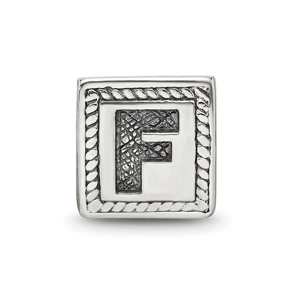 Sterlingsilber Reflections Buchstabe F Dreieck Block Perle