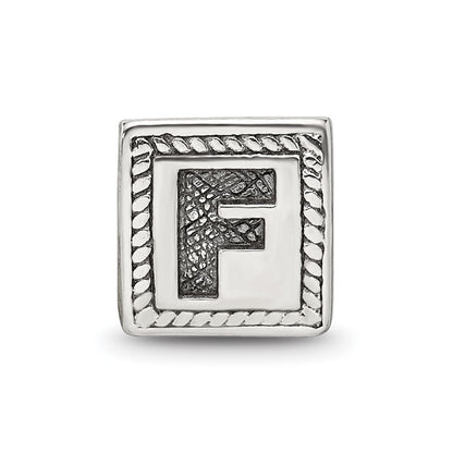Sterlingsilber Reflections Buchstabe F Dreieck Block Perle