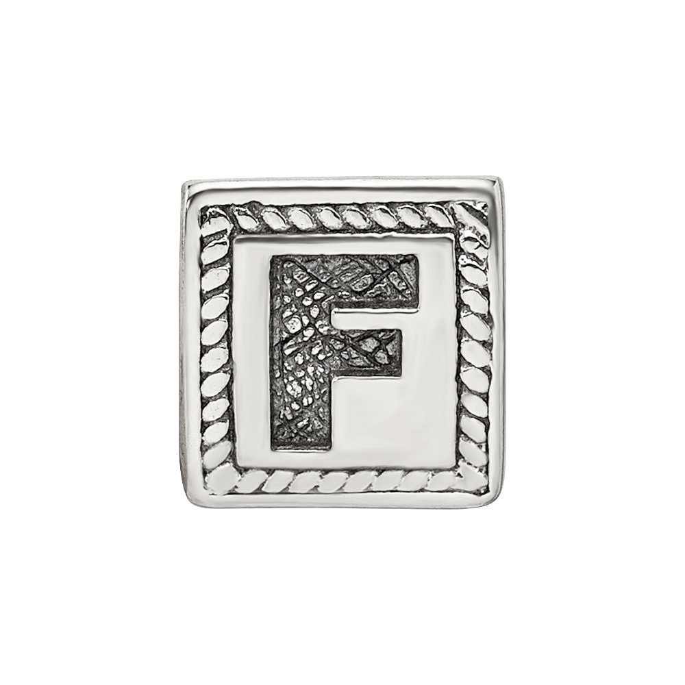 Sterlingsilber Reflections Buchstabe F Dreieck Block Perle