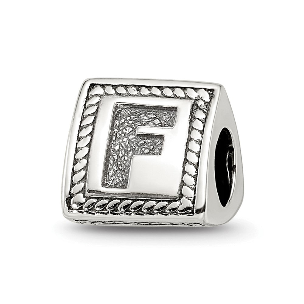Sterlingsilber Reflections Buchstabe F Dreieck Block Perle