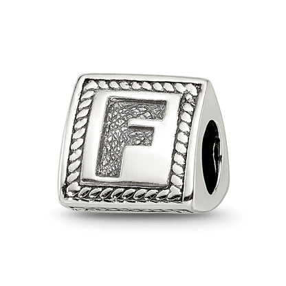 Sterlingsilber Reflections Buchstabe F Dreieck Block Perle