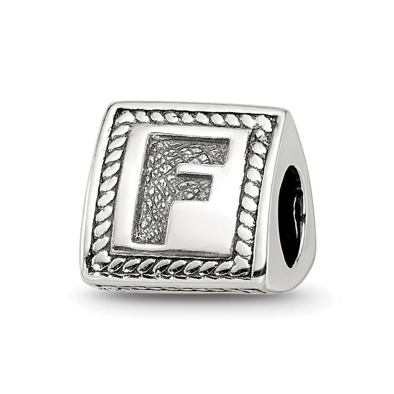 Sterlingsilber Reflections Buchstabe F Dreieck Block Perle