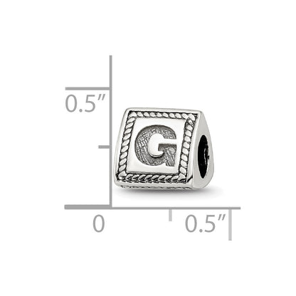 Sterlingsilber Reflections Buchstabe G Dreieck Block Perle