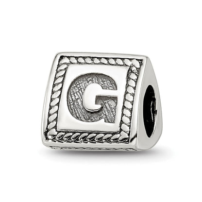 Sterlingsilber Reflections Buchstabe G Dreieck Block Perle