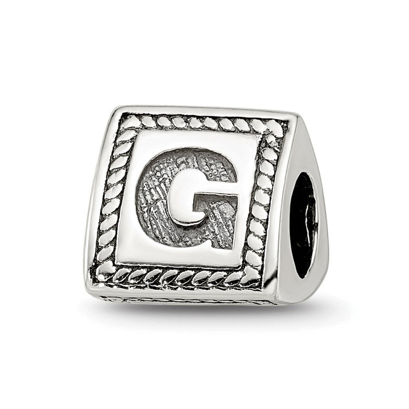 Sterlingsilber Reflections Buchstabe G Dreieck Block Perle