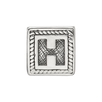 Sterlingsilber Reflections Buchstabe H Dreieck Block Perle