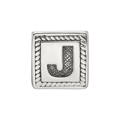 Sterlingsilber Reflections Buchstabe J Dreieck Block Perle