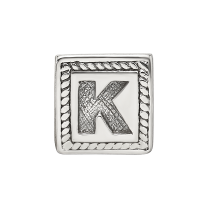 Sterlingsilber Reflections Buchstabe K Dreieck Block Perle