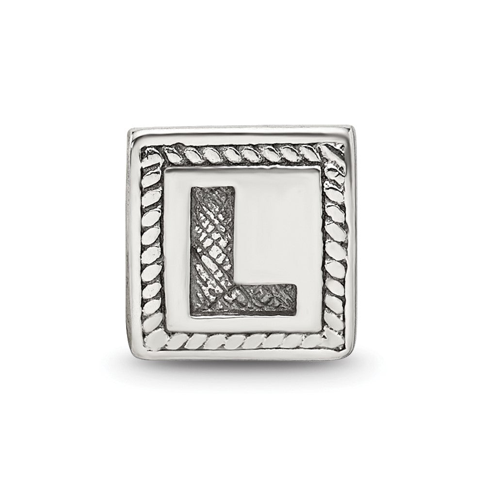 Sterlingsilber Reflections Buchstabe L Dreieck Block Perle