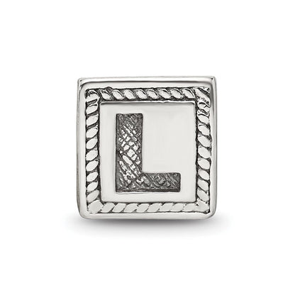 Sterlingsilber Reflections Buchstabe L Dreieck Block Perle