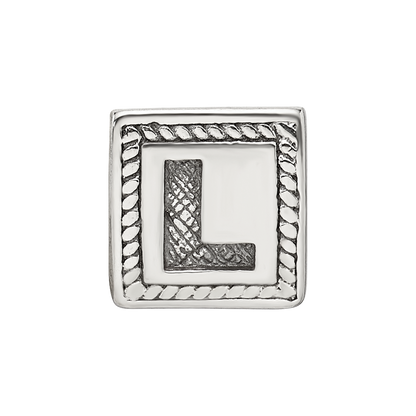 Sterlingsilber Reflections Buchstabe L Dreieck Block Perle