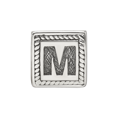 Sterlingsilber Reflections Buchstabe M Dreieck Block Perle