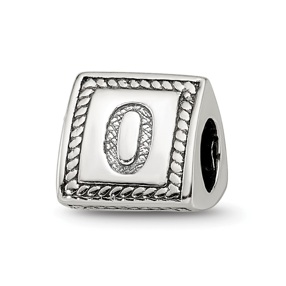 Sterlingsilber Reflections Zahl 0 Dreieck Block Perle