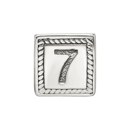 Sterlingsilber Reflections Zahl 7 Dreieck Block Perle