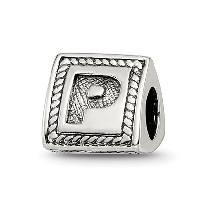 Sterlingsilber Reflections Buchstabe P Dreieck Block Perle