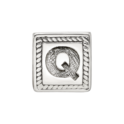 Sterlingsilber Reflections Buchstabe Q Dreieck Block Perle