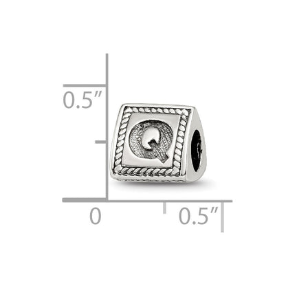 Sterlingsilber Reflections Buchstabe Q Dreieck Block Perle